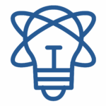 Icon of a lightbulb with circles around it. 